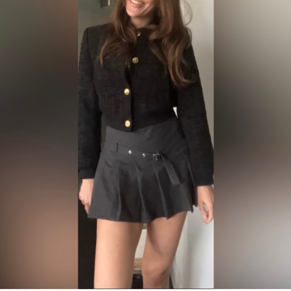 Zara gray plaid mini skirt/ skort - Picture 8 of 8